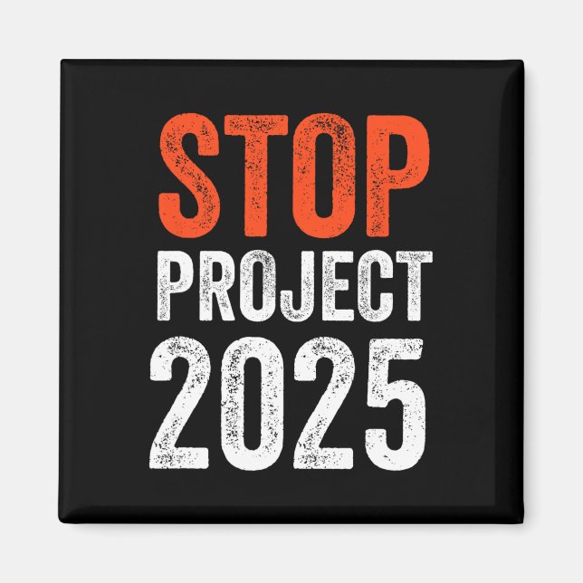 Aimant Projet anti-Trump 2025 (Devant)