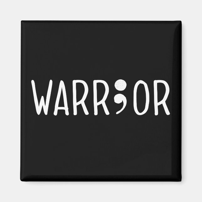 Aimant Projet Semicolon Warrior (Devant)