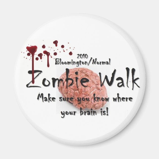 Aimant Promenade de Bloomington/Normale de zombie 2010 (Devant)