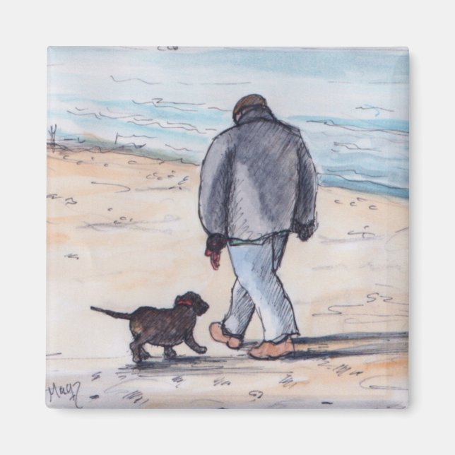 Aimant Promenade du chien - 05 (Devant)