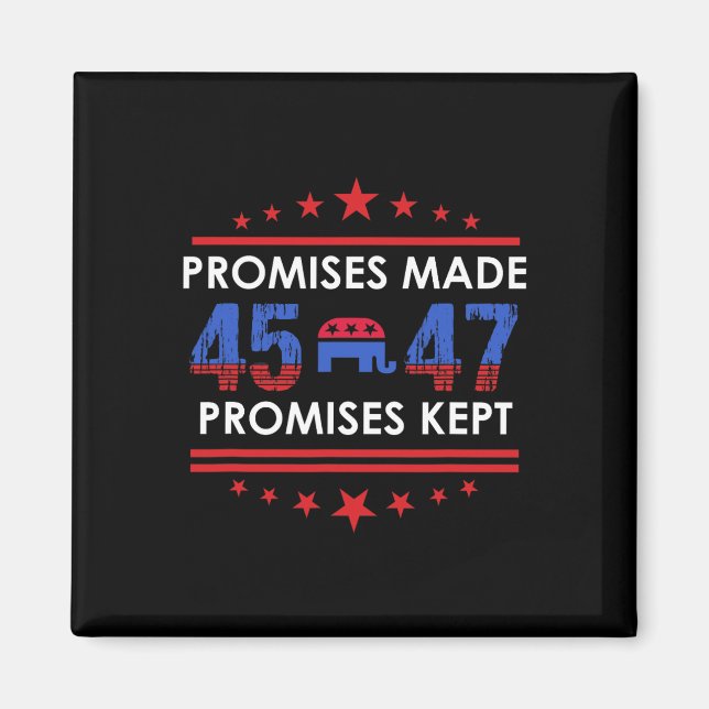 Aimant Promesses faites Garder Trump 45 47 Signer (Devant)