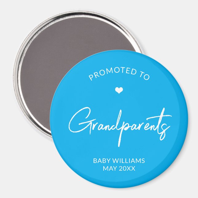 Aimant Promoted to Grandparents Pregnancy Announcement (Recto/Verso)