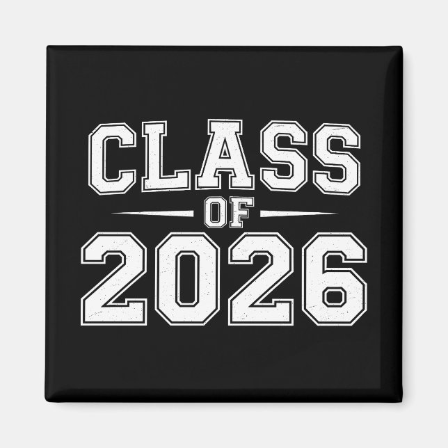 Aimant Promotion 2026 Diplômé Diplômée Rétro Vintage (Devant)