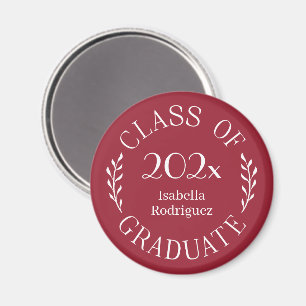 Aimant Promotion 2026 Nom du diplômé Typographie Bourgogn
