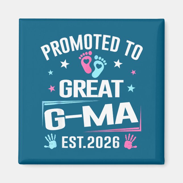 Aimant Promu Grande M-mé Est 2026 Annonce de Grossesse (Devant)