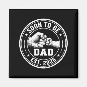 Aimant Promu papa 2026 grossesse vintage
