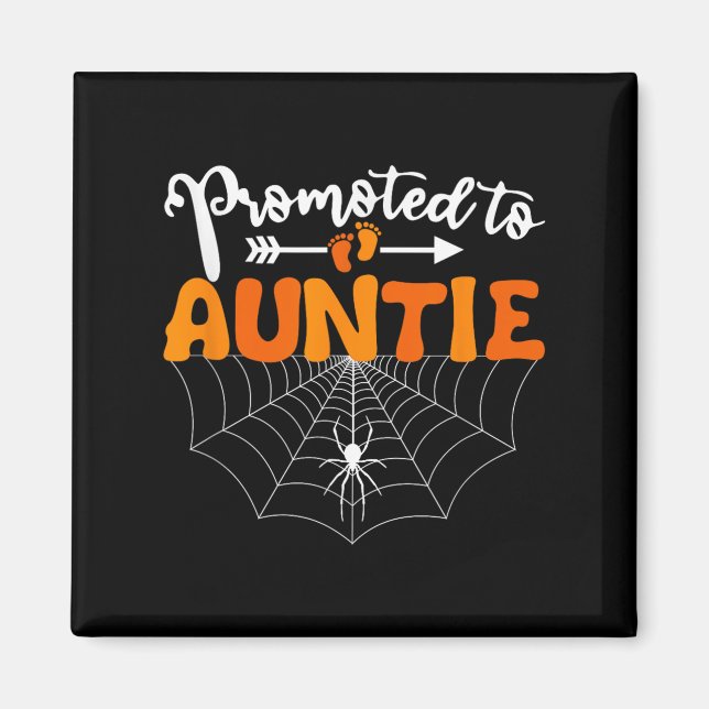 Aimant Promu Tante Annonce de Grossesse Halloween (Devant)