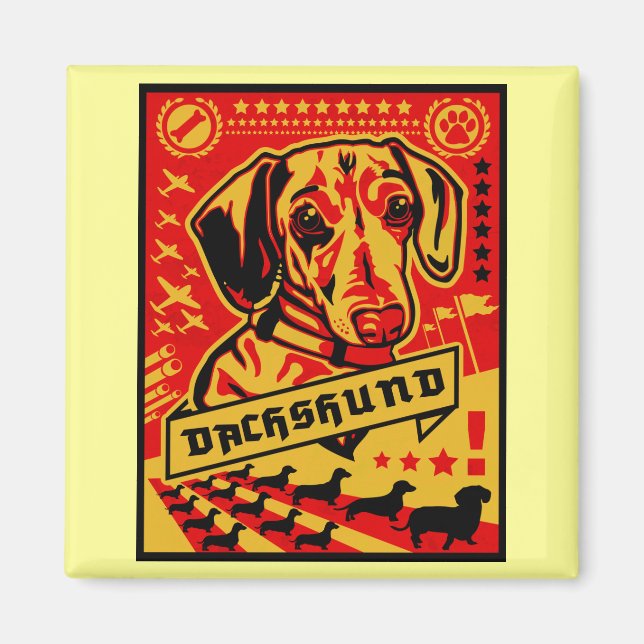 Aimant Propagande Dachshund (Devant)