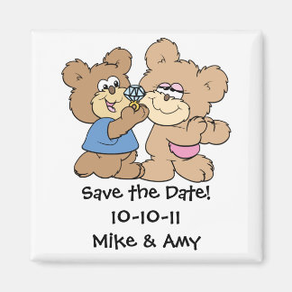Aimant proposition de mariage ours save the date