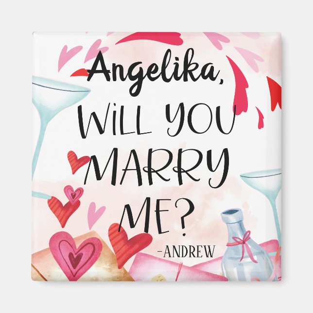 Aimant Proposition de marriage | You Marry Me ? Custom (Devant)