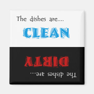 Aimant propre ou sale de lave-vaisselle