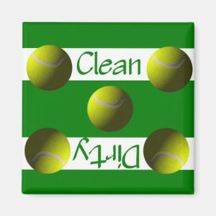 Aimant propre ou sale de lave-vaisselle de tennis