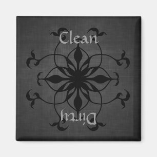 Aimant propre ou sale gothique de lave-vaisselle