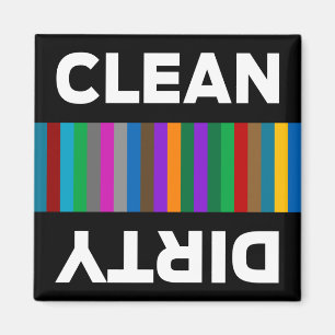 Aimant propre ou sale moderne de lave-vaisselle