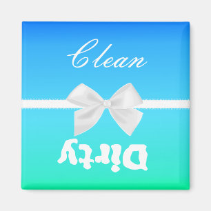 Aimant Propre-Sale de bleu, vert et blanc de