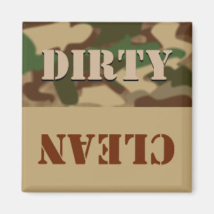 Aimant propre sale de lave-vaisselle de camouflage