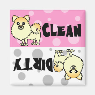 Aimant propre/sale de Pomeranian mignon de