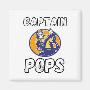 Aimant Propriétaire de bateau de plaisance capitaine pops