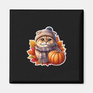 Aimant Propriétaire de chat Scottish Fold automne M