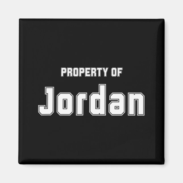 Aimant Propriété de Jordan Cadeaux drôles de Bachelorette (Devant)