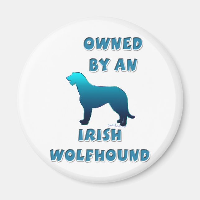 Aimant Propriété d'un Wolfhound irlandais (Devant)