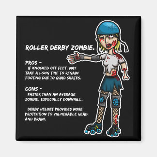 Aimant Pros et Cons Roller Derby Zombie