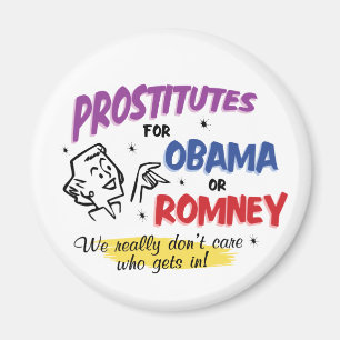 Aimant Prostituées de style rétro pour Obama ou Romney Ma