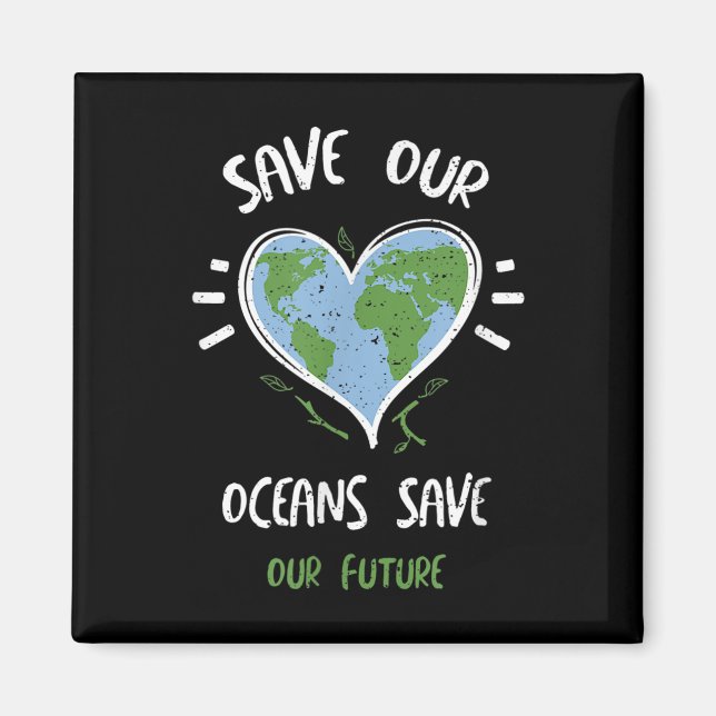 Aimant Protection de l'environnement_ Sauvez nos océans É (Devant)