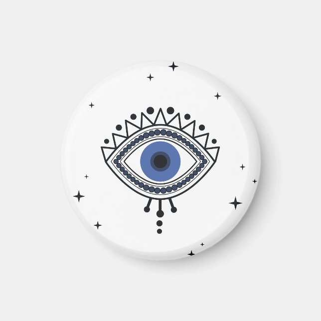 Aimant Protection des yeux mal talisman ethnique magie bl (Devant)