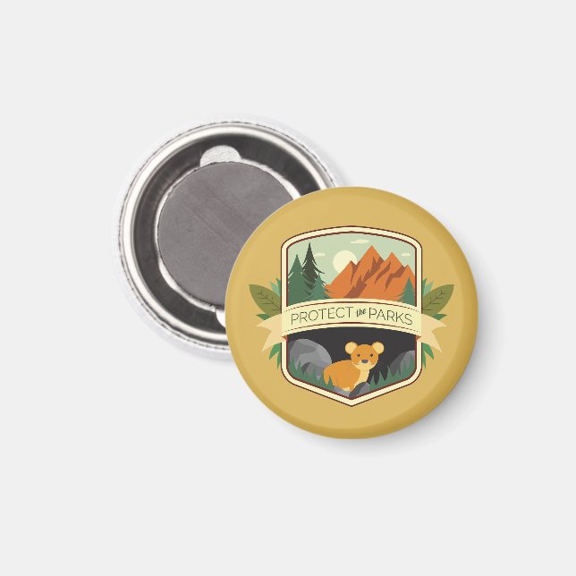 Aimant Protéger les parcs Pika (Recto/Verso)