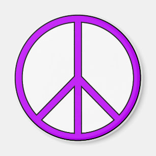 Aimant Protestation hippie de guerre d'amour de signe de