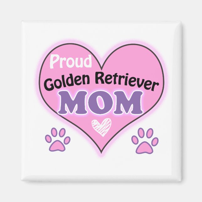 Aimant Proud Golden Retriever mom (Devant)