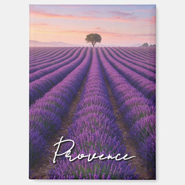 Aimant Provence France Lavender Champs (Recto)