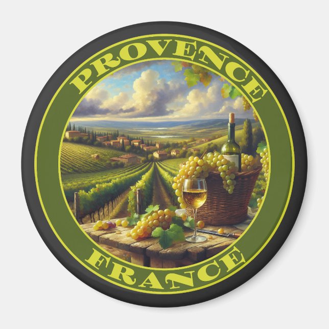 Aimant Provence France Pays des Vins (Devant)