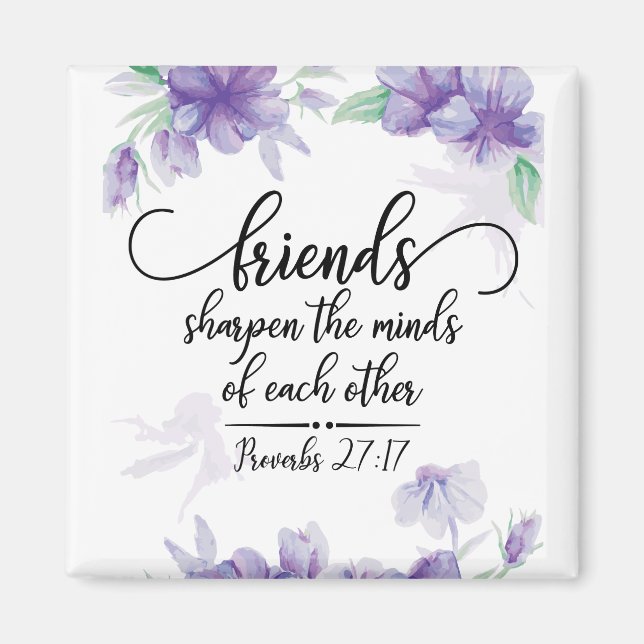 Aimant Proverbes 27:17 Amis Sharpen the Minds (Devant)