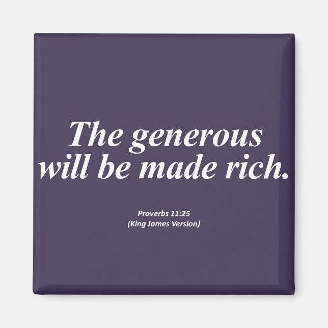 Aimant Proverbes d'abondance 11:25 Abbrev (Devant)