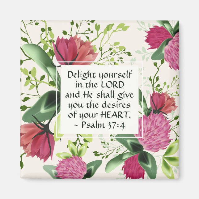 Aimant Psalm 37:4 Delight yourself in the Lord Clover (Devant)
