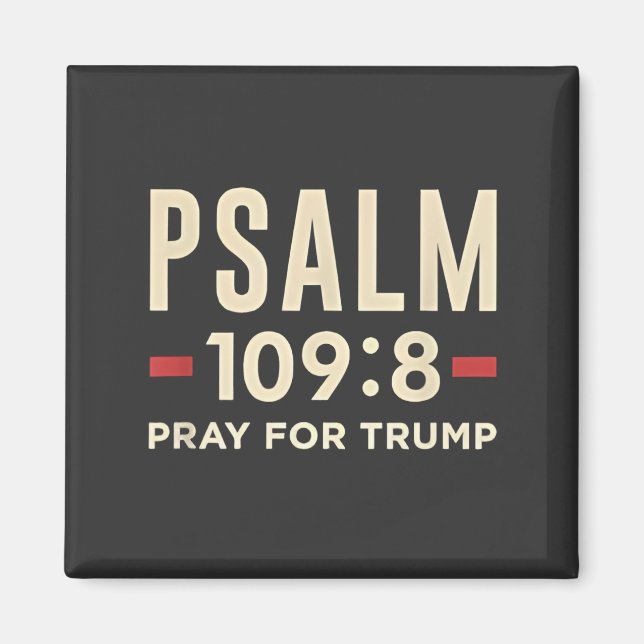 Aimant Psaume 109:8 Priez pour la religion de l'inaugurat (Devant)