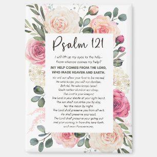Aimant Psaume 121 Je lèverai mes yeux Bible florale