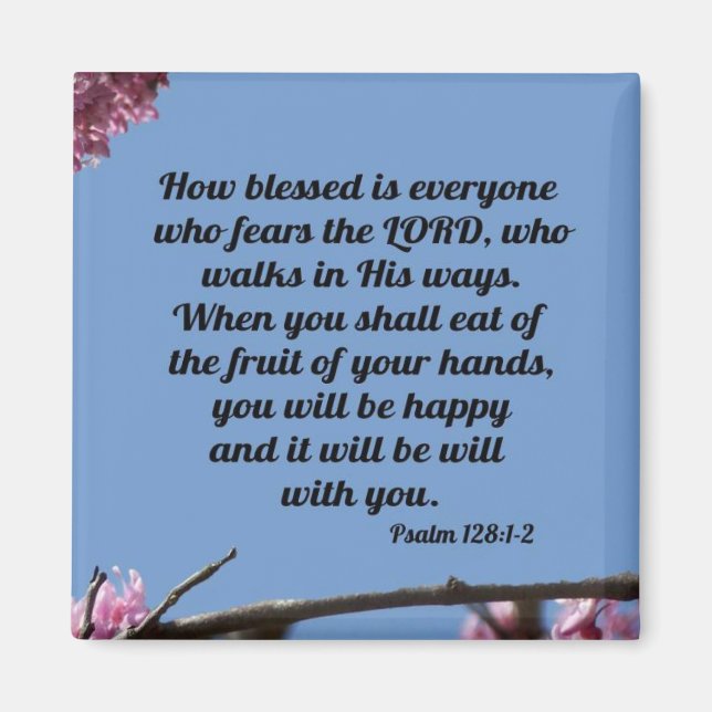 Aimant Psaume 128:1-2 (Devant)