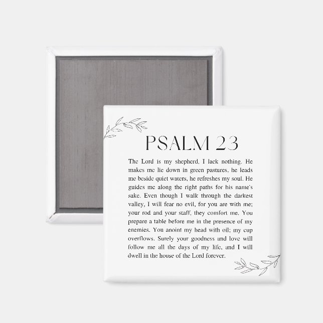 Aimant Psaume 23 Le Seigneur est mon berger (Recto/Verso)