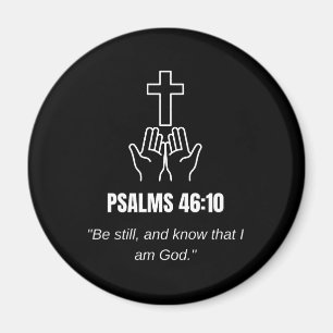 Aimant Psaume 46:10 KJV Verset biblique Écriture Minimali