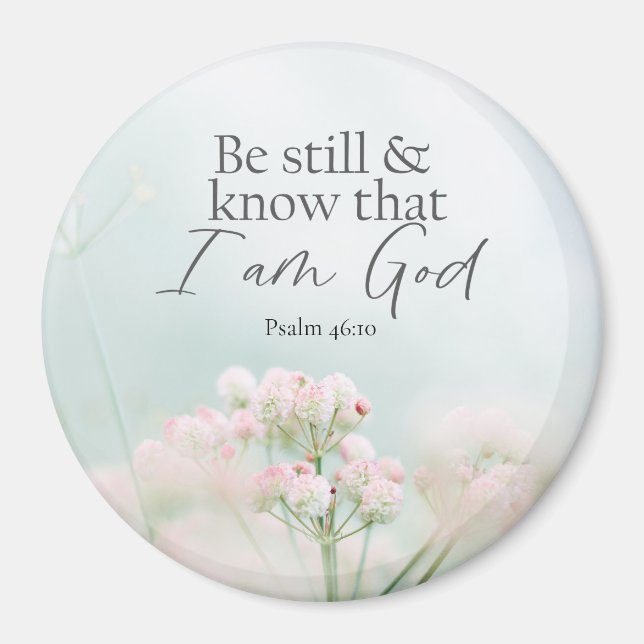 Aimant Psaume 46:10 Restez tranquille et sachez que je su (Devant)
