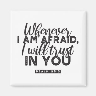 Aimant Psaume 56:3 Bible Verse Art "Je ferai confiance en