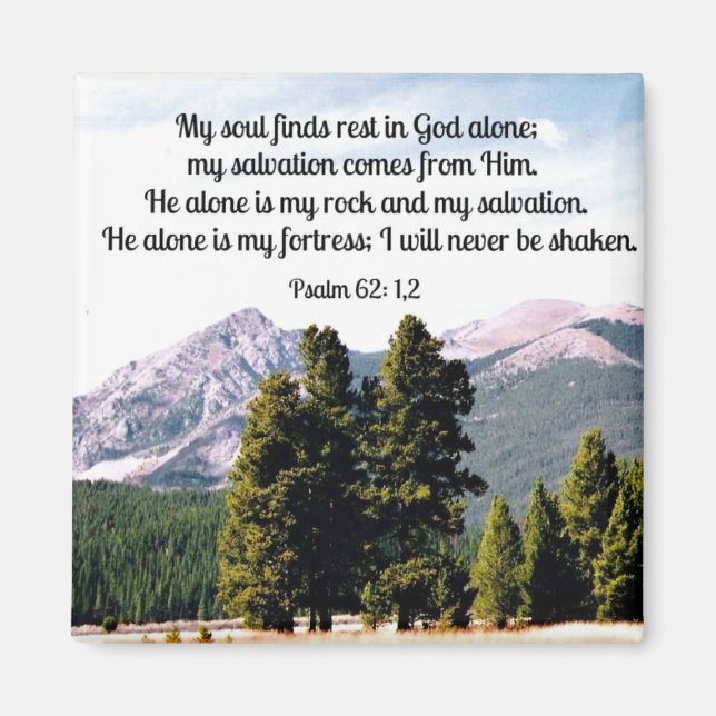 Aimant Psaume 62:1,2 (Devant)