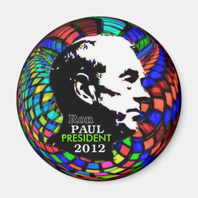 Aimant psychédélique Ron Paul 2012 (Devant)