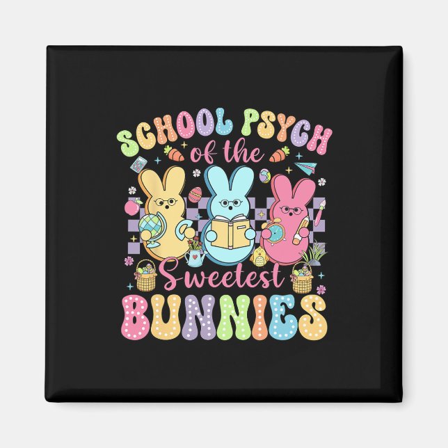 Aimant Psychologue Scolaire Des Bunnies Les Plus Douces P (Devant)