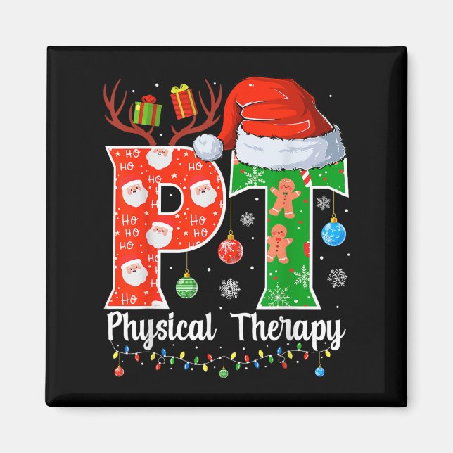 Aimant Pt Christmas Physical Therapy Christmas Pt Xmas  (Devant)