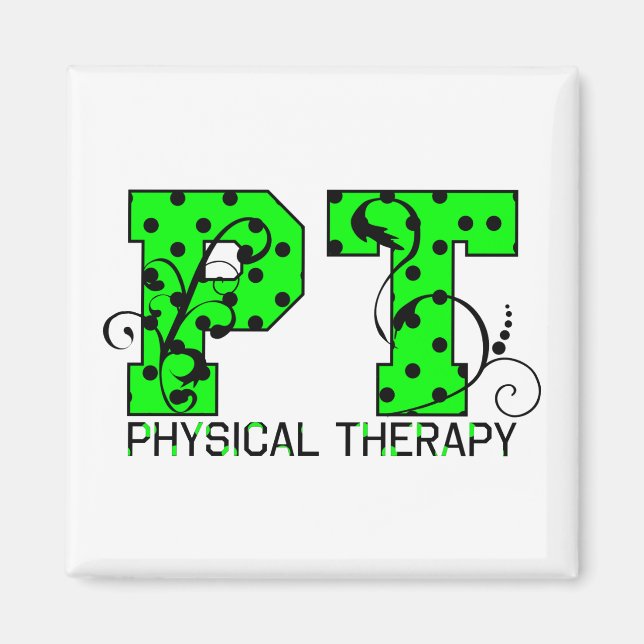 Aimant pt pois vert et noir (Devant)