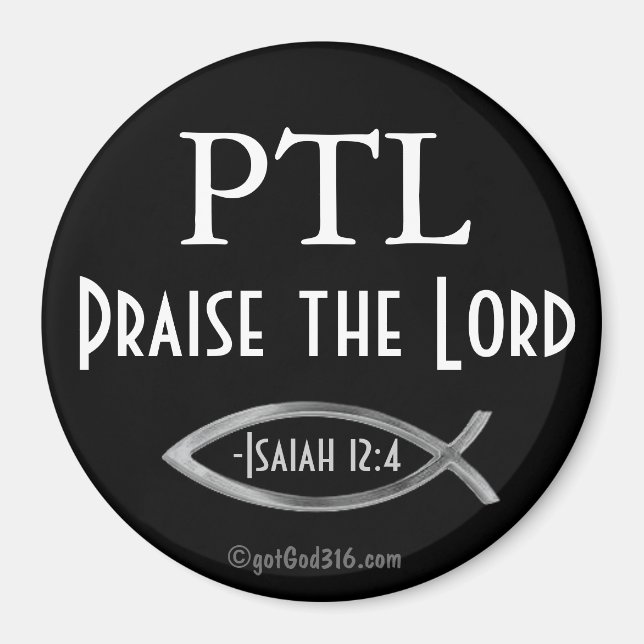 Aimant PTL loue le Seigneur gotGod316.com (Devant)